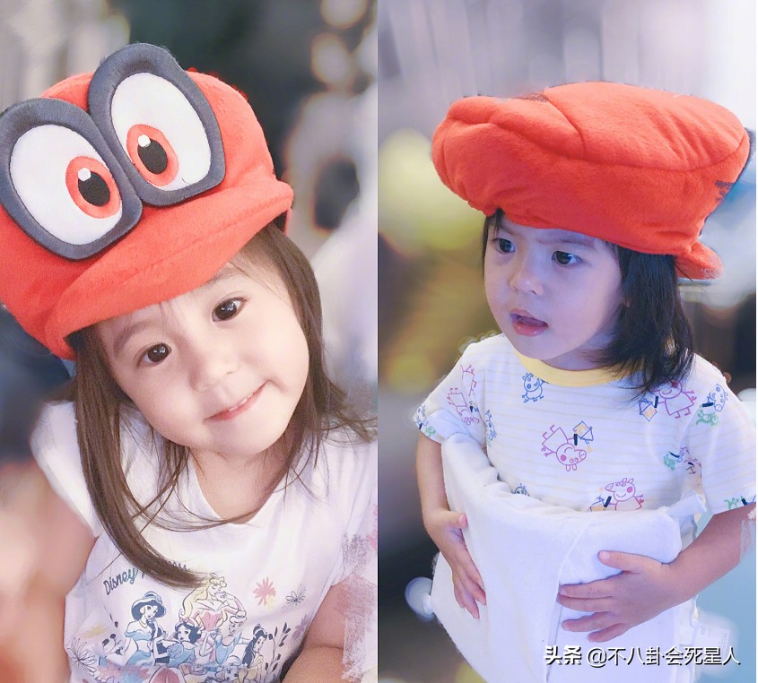 波妞成最严肃星二代，拍照不笑还爱皱眉头，才两岁就能打哭咘咘