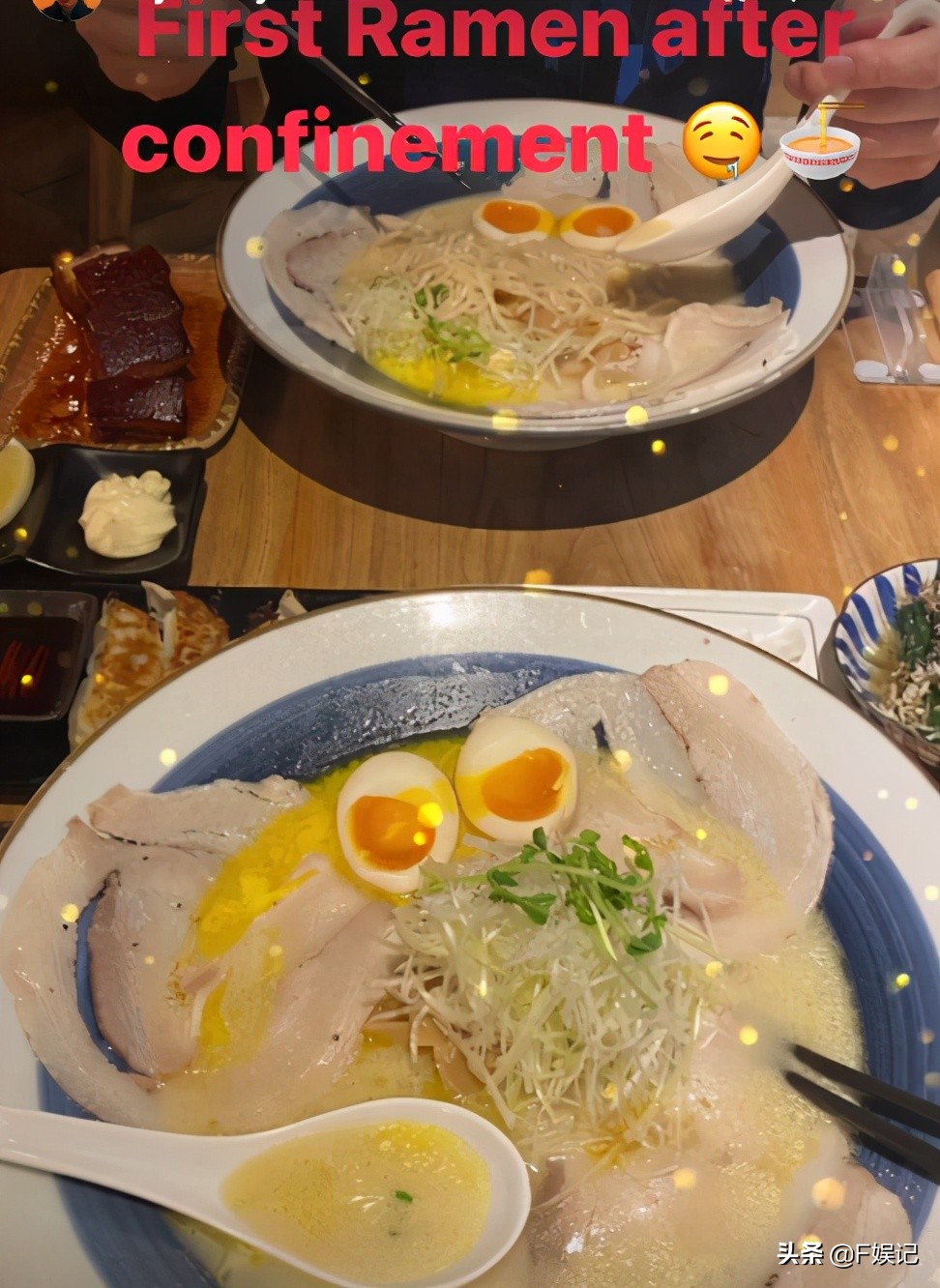 李乘德帶胡杏兒出去吃美食坐完月子首次外出的胡杏兒露開心笑容