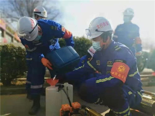 河北石家庄：抗疫防疫平山县太行应急在行动