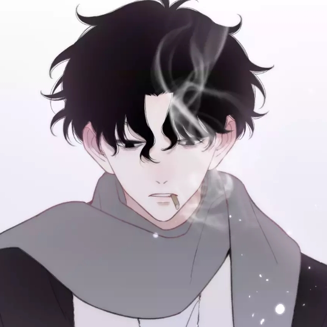 真心觉得男生抽烟的动作，很性感很帅气｜抽烟动漫个性手绘男头