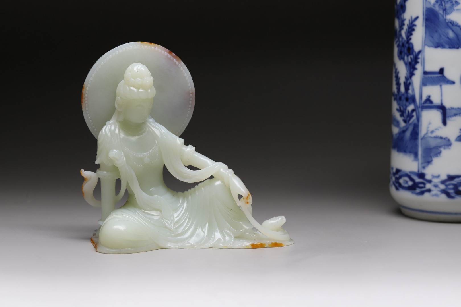 精品和田玉观音菩萨