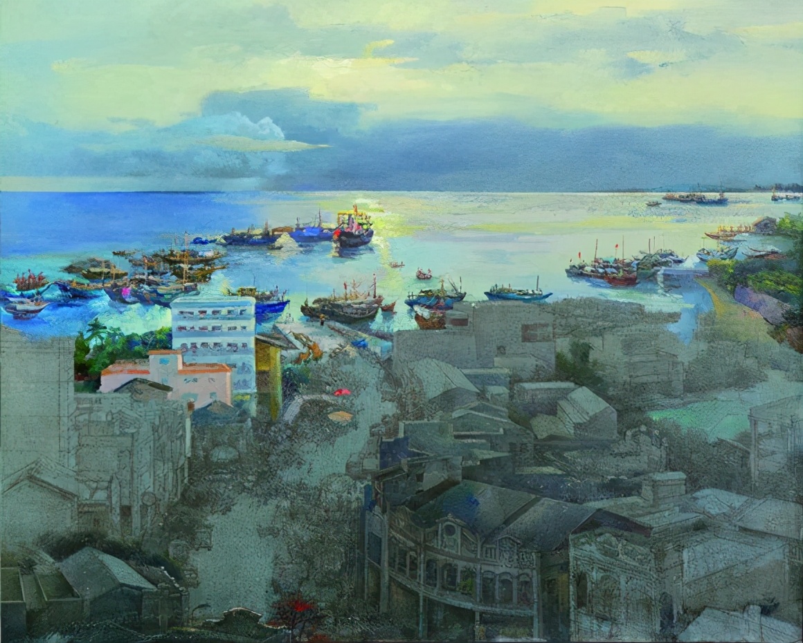 海南省油画“20家”学术交流展在898艺术村开幕