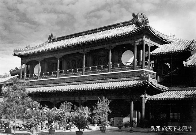 1930年代的故宫中南海老照片，廊宇楼阁气势宏伟