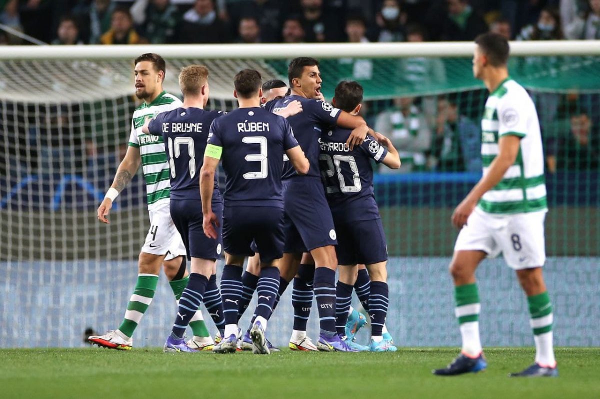 Manchester City Locked In The Top 8 5 0 Victory Over Sporting Lisbon In The First Leg Inews