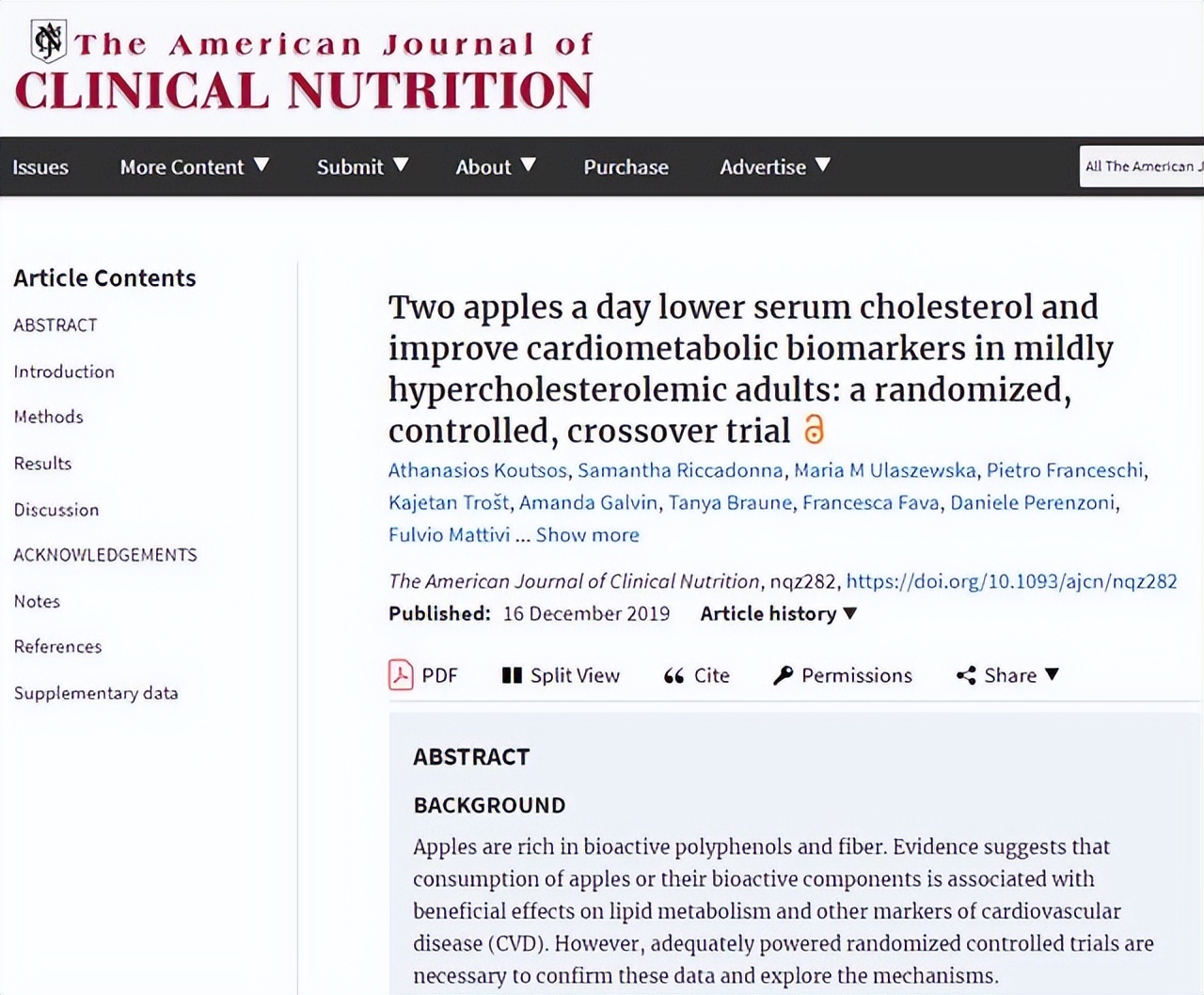 Eating 2 apples a day can effectively lower blood lipids?A followup